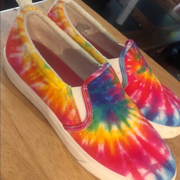 SKECHERS HIPPIE HYPE POPPY TYE DIE SLIP ONS, LADIES SZ9 - Picture 3 of 7